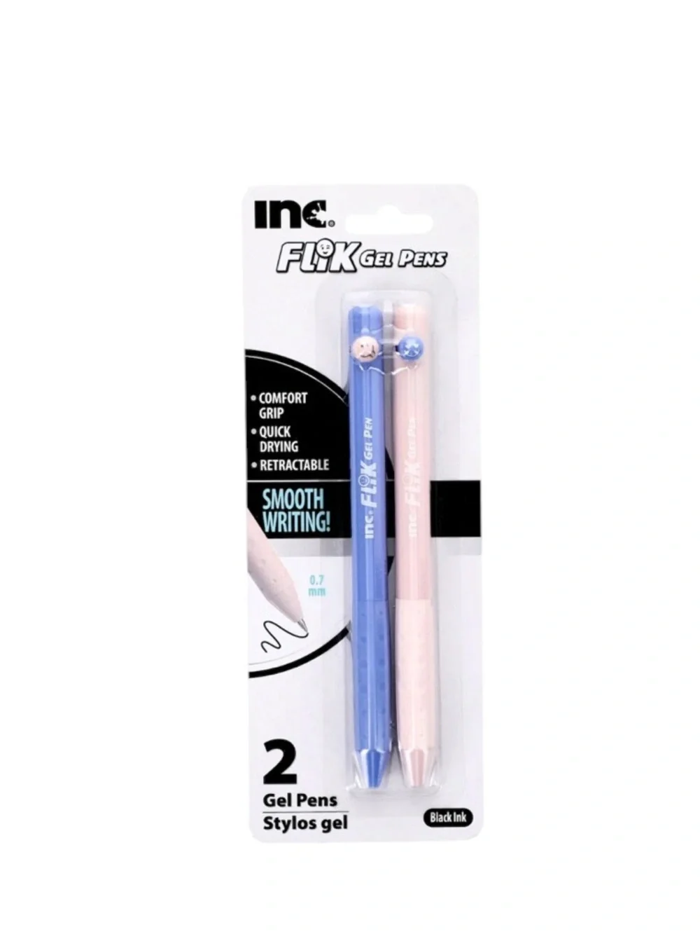 VIRAL Inc. Flix Black Ink Gel Pens, Assorted 2-pc Pack